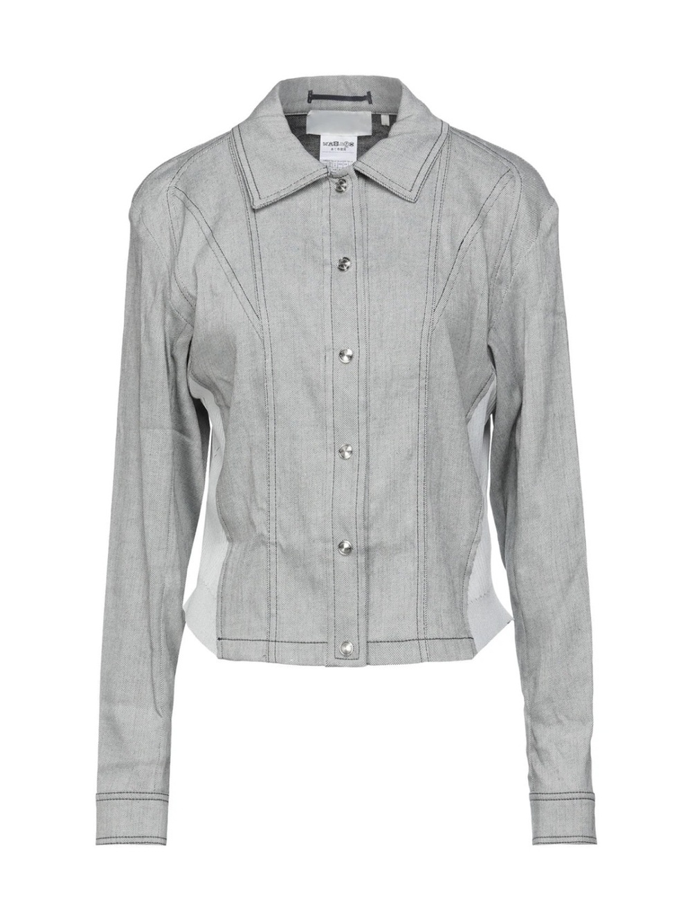Women's Light Gray Denim Button-Front Jacket sport max size 12/14 brand new